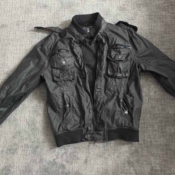 Men's Black Bomber Jacket - Picture 1 of 3